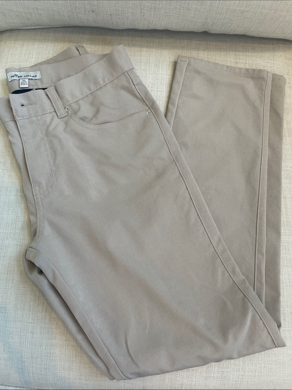 Peter Millar Men's Stretch Chinos in Light Taupe